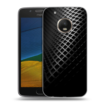 Силиконовый чехол на Lenovo Moto G5 с принтом Текстура металла