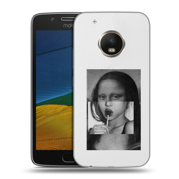 Силиконовый чехол на Lenovo Moto G5 с принтом Мона Лиза