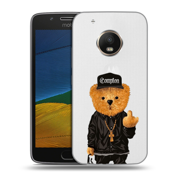 Силиконовый чехол на Lenovo Moto G5 с принтом Плюшевый медведь