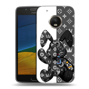 Силиконовый чехол на Lenovo Moto G5 с принтом Луи робот