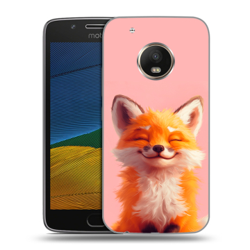 Силиконовый чехол на Lenovo Moto G5 с принтом милая лиса