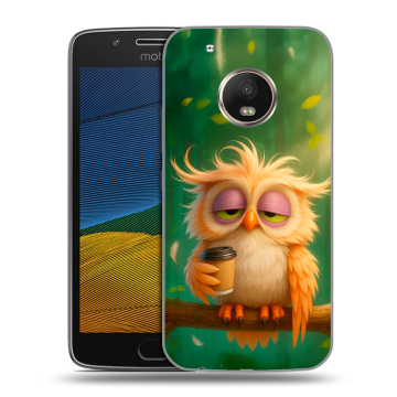 Силиконовый чехол на Lenovo Moto G5 с принтом сова