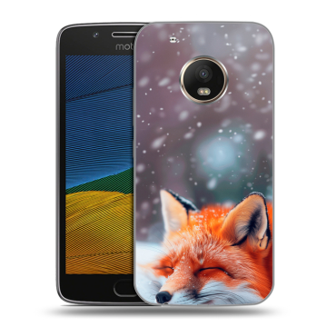 Силиконовый чехол на Lenovo Moto G5 с принтом лиса