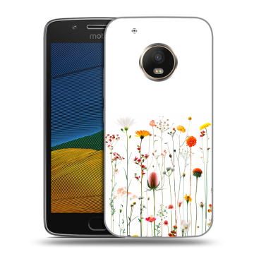 Силиконовый чехол на Lenovo Moto G5 с принтом цветы
