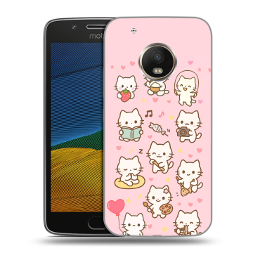 Силиконовый чехол на Lenovo Moto G5 с принтом Hello Kitty Хелоу Кити