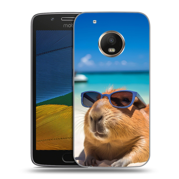 Силиконовый чехол на Lenovo Moto G5 с принтом Капибара