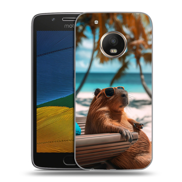 Силиконовый чехол на Lenovo Moto G5 с принтом Капибара
