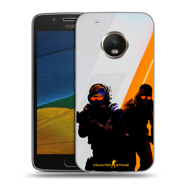 Силиконовый чехол на Lenovo Moto G5 с принтом Контер страйк Counter strike