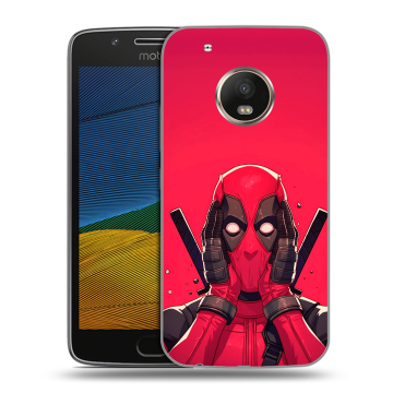 Силиконовый чехол на Lenovo Moto G5 с принтом Дедпул Deadpool