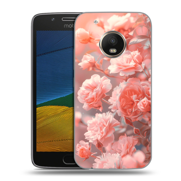 Силиконовый чехол на Lenovo Moto G5 с принтом Розы цветы