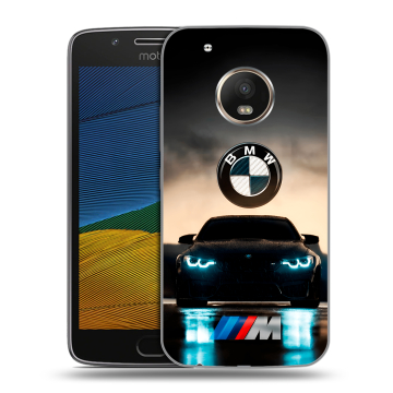 Силиконовый чехол на Lenovo Moto G5 с принтом БМВ BMW