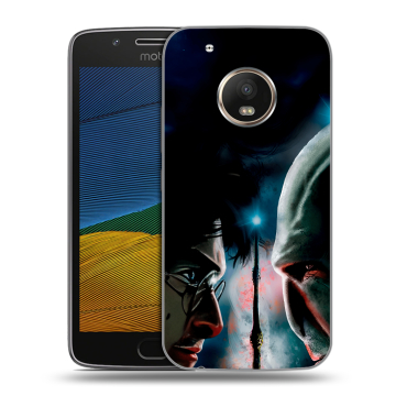 Силиконовый чехол на Lenovo Moto G5 с принтом Гарри Поттер Harry Potter