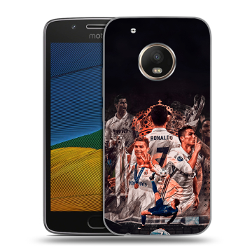 Силиконовый чехол на Lenovo Moto G5 с принтом Реал Роналдо Real Ronaldo