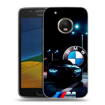 Силиконовый чехол на Lenovo Moto G5 с принтом БМВ BMW