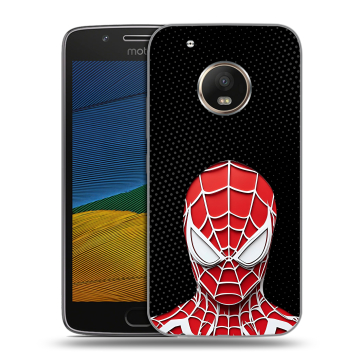 Силиконовый чехол на Lenovo Moto G5 с принтом человек паук spiderman