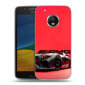 Силиконовый чехол на Lenovo Moto G5 с принтом Мерседес Mercedes AMG
