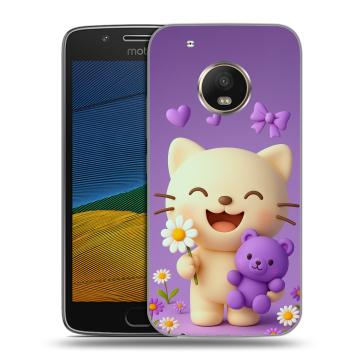 Силиконовый чехол на Lenovo Moto G5 с принтом для девочек