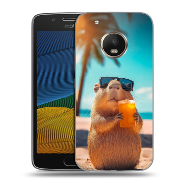 Силиконовый чехол на Lenovo Moto G5 с принтом Капибара