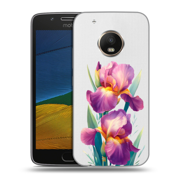 Силиконовый чехол на Lenovo Moto G5 с принтом Цветы орхидеи