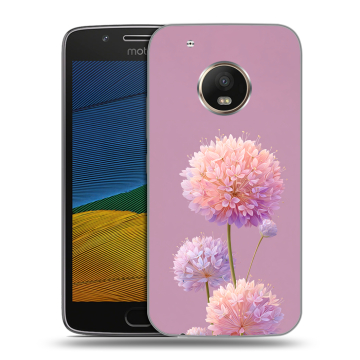 Силиконовый чехол на Lenovo Moto G5 с принтом Цветы