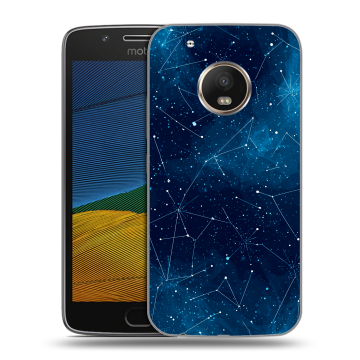 Силиконовый чехол на Lenovo Moto G5 с принтом Космос звезды