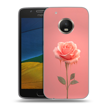 Силиконовый чехол на Lenovo Moto G5 с принтом Розовая роза