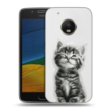 Силиконовый чехол на Lenovo Moto G5 с принтом Котенок