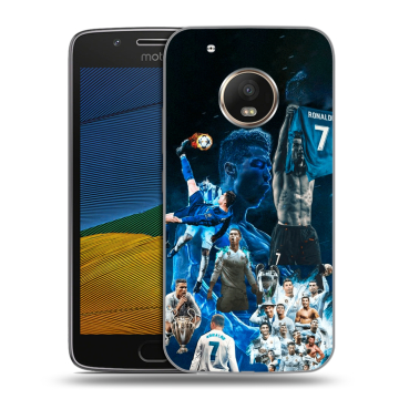 Силиконовый чехол на Lenovo Moto G5 с принтом Реал Роналдо