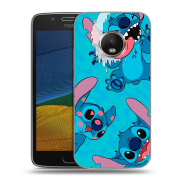Силиконовый чехол на Lenovo Moto G5 с принтом Лило и Стич