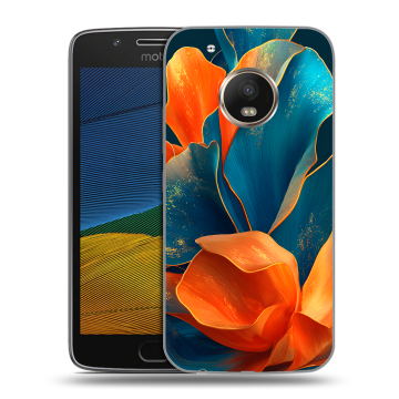 Силиконовый чехол на Lenovo Moto G5 с принтом Цветы