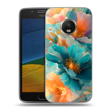 Силиконовый чехол на Lenovo Moto G5 с принтом Цветы