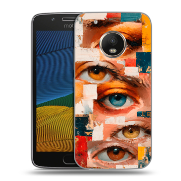 Силиконовый чехол на Lenovo Moto G5 с принтом Модный принт