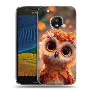 Силиконовый чехол на Lenovo Moto G5 с принтом Милая сова