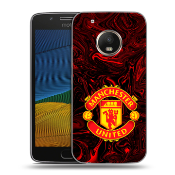 Силиконовый чехол на Lenovo Moto G5 с принтом Manchester United