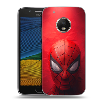 Силиконовый чехол на Lenovo Moto G5 с принтом Spiderman Человек паук