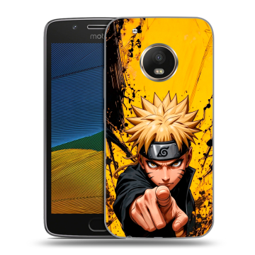 Силиконовый чехол на Lenovo Moto G5 с принтом Naruto Наруто