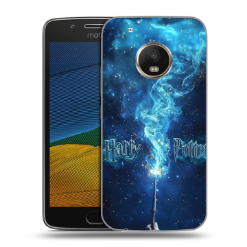 Силиконовый чехол на Lenovo Moto G5 с принтом Harry Potter Гарри Поттер