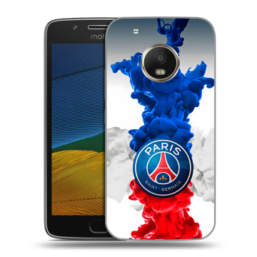 Силиконовый чехол на Lenovo Moto G5 с принтом PSG ПСЖ