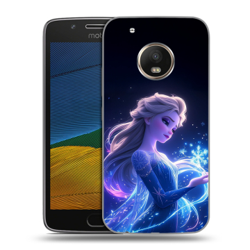 Силиконовый чехол на Lenovo Moto G5 с принтом Холодное сердце Frozen