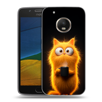 Силиконовый чехол на Lenovo Moto G5 с принтом Смешной кот