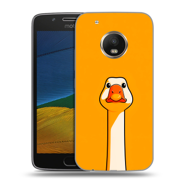 Силиконовый чехол на Lenovo Moto G5 с принтом Смешная утка