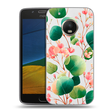 Силиконовый чехол на Lenovo Moto G5 с принтом женский
