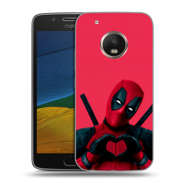Силиконовый чехол на Lenovo Moto G5 с принтом Дедпул Deadpool