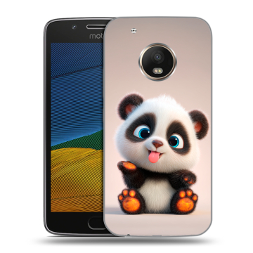 Силиконовый чехол на Lenovo Moto G5 с принтом милая панда
