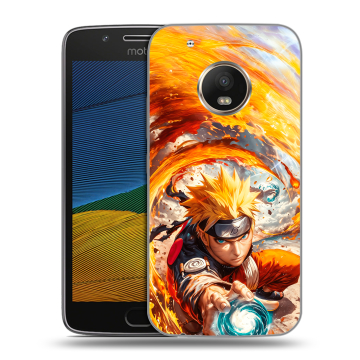 Силиконовый чехол на Lenovo Moto G5 с принтом Аниме Наруто Naruto