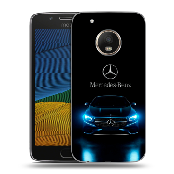 Силиконовый чехол на Lenovo Moto G5 с принтом Mercedes Мерседес