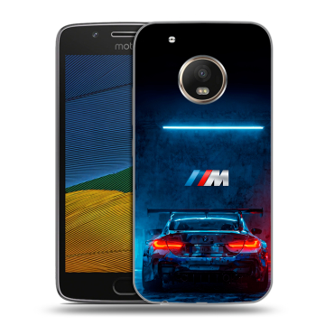 Силиконовый чехол на Lenovo Moto G5 с принтом BMW БМВ
