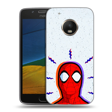 Силиконовый чехол на Lenovo Moto G5 с принтом Spiderman Человек паук