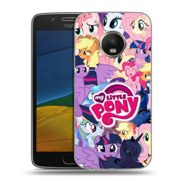 Силиконовый чехол на Lenovo Moto G5 с принтом My little pony Дружба чудо