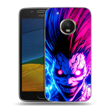 Силиконовый чехол на Lenovo Moto G5 с принтом Death note Тетрадь смерти